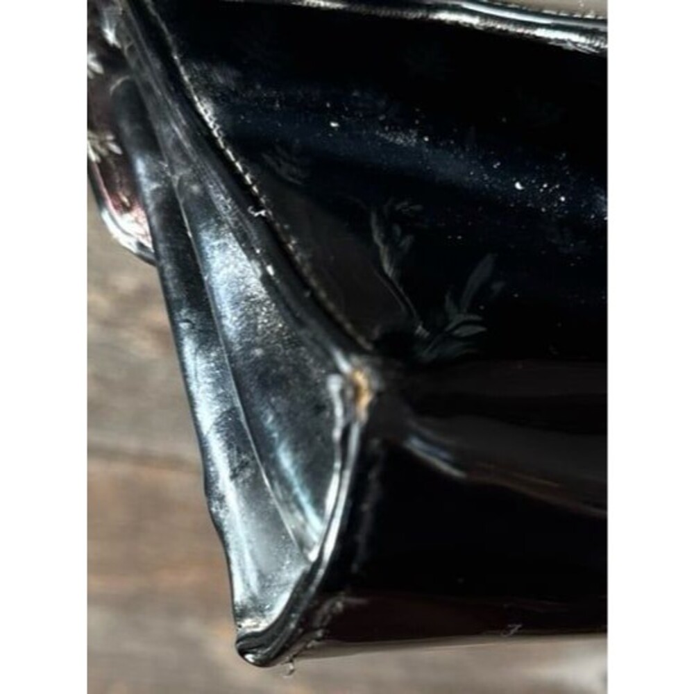 Vintage black patent leather purse - Picture 5 of 8